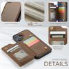 For iPhone 16 Phone Case CASEME C22 Leather Back Cover with RFID Blocking Card Slots