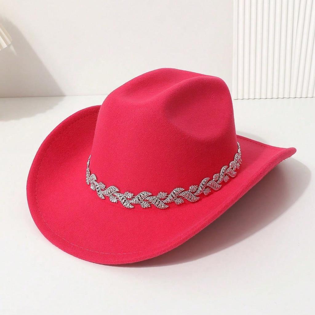 Western Cowboy Top Hat Men's and Women's Casual Top Hat Party Jazz Hat Felt Hat