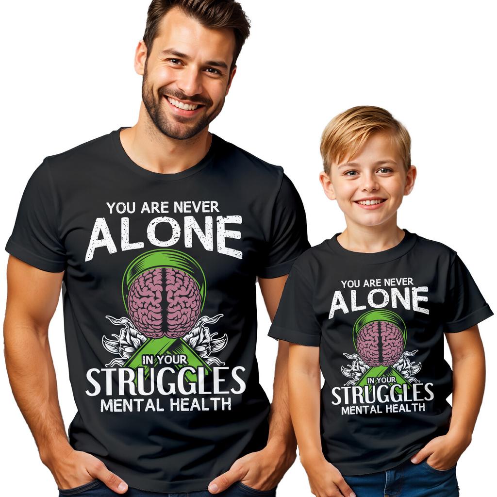 MensBrain Ribbon Mental Health Awareness T-Shirt Tee Anxiety Emotional#MHA