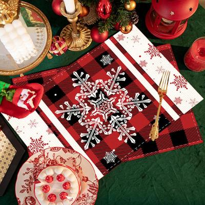 Nouveau Napperon de Noël Imprimé Numérique Fête de Vacances Table à Manger Isolant Thermique Anti-salissure Tapis de Table