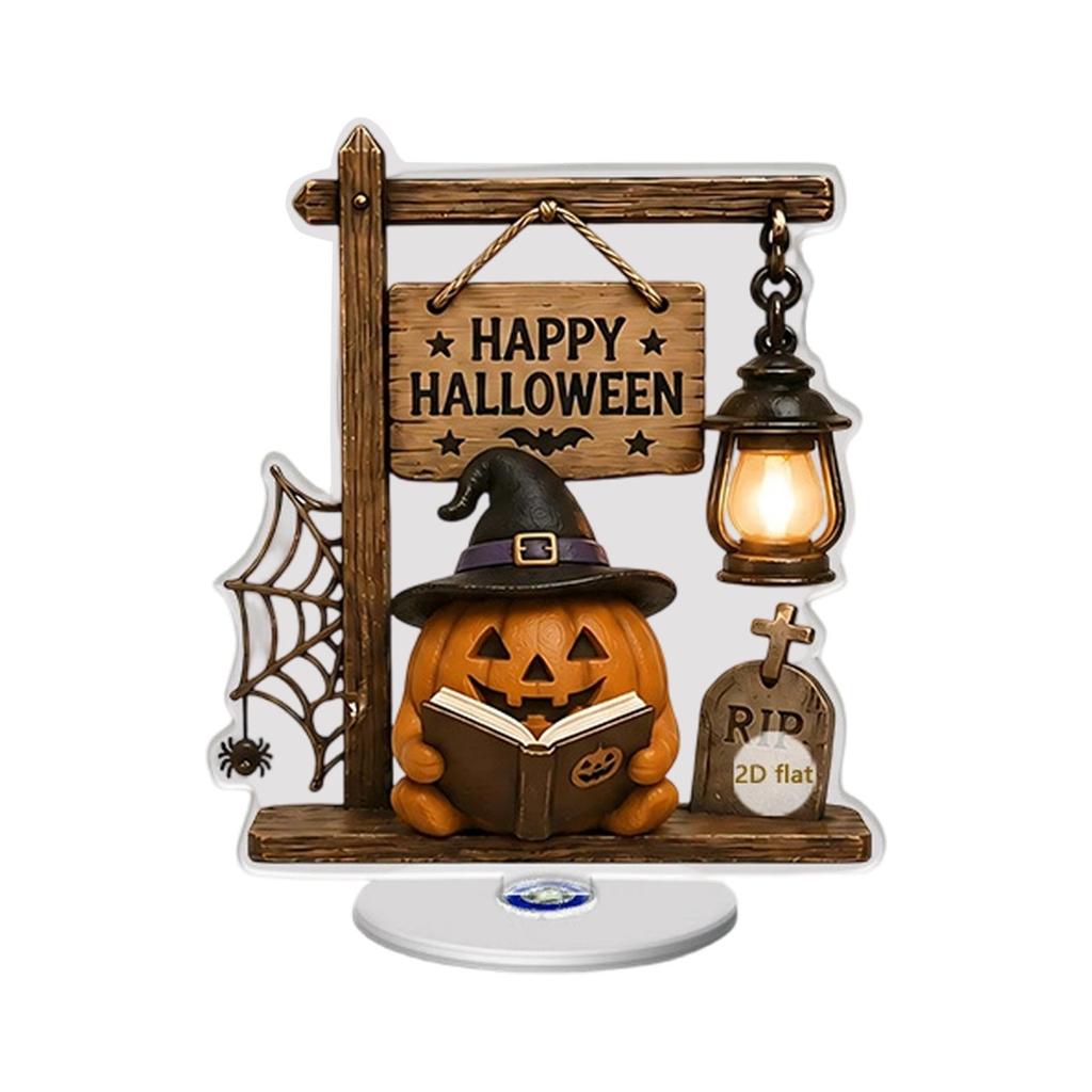 Halloween Rotating Tabletop 2D Decorative Ornament for Party and Home
