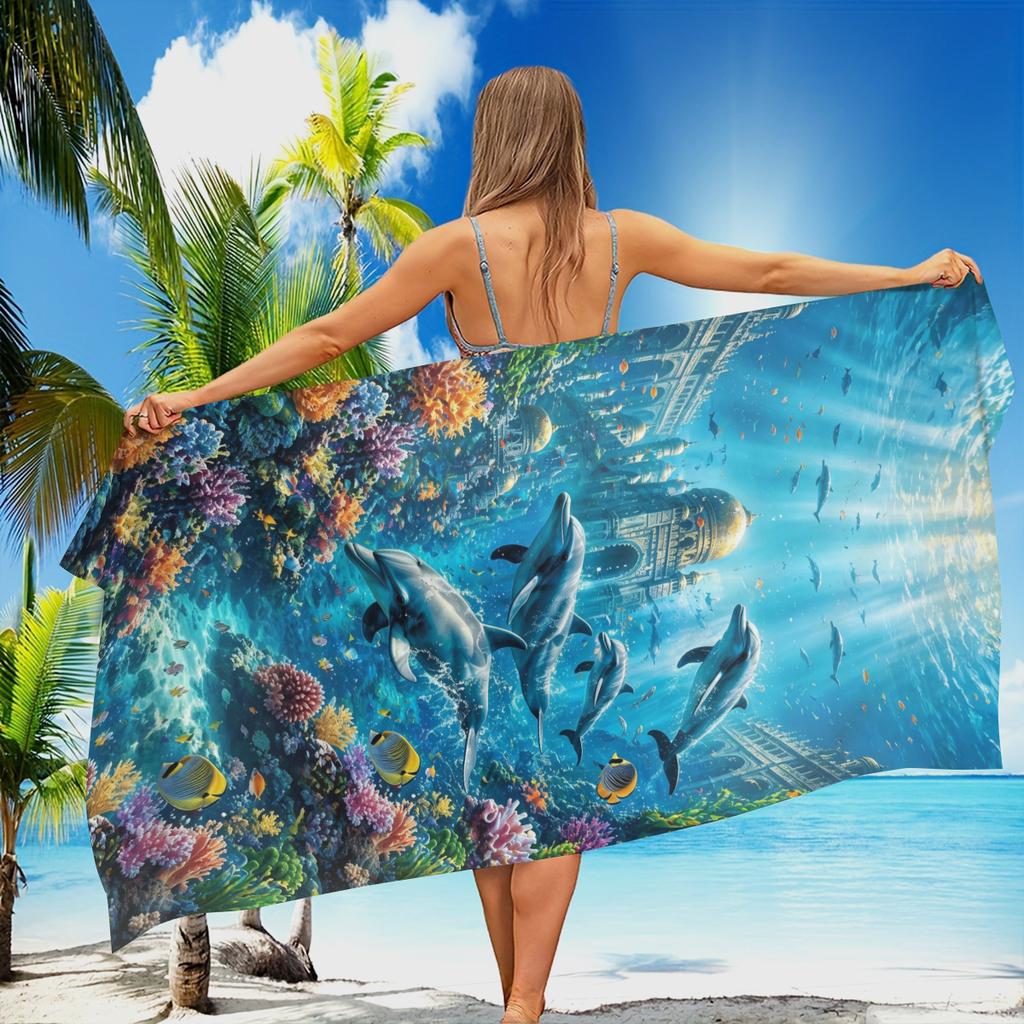 Polyester Beach Towel - Multi-purpose Towel for Swimming, Fitness, Camping, Yoga, Travel & Beach Activities