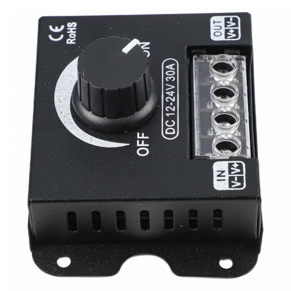 Robust Knob Dimmer for Single Color LED Strips Compatible with DC Voltage
