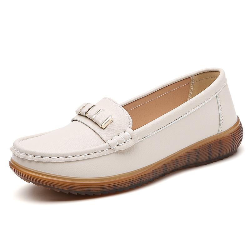 Women's PU Leather Penny Loafers Classic Moccasins Casual Slip On Comfortable Lightweight Walking Flats Driving Boat Shoes for Women Loafer Shoes
