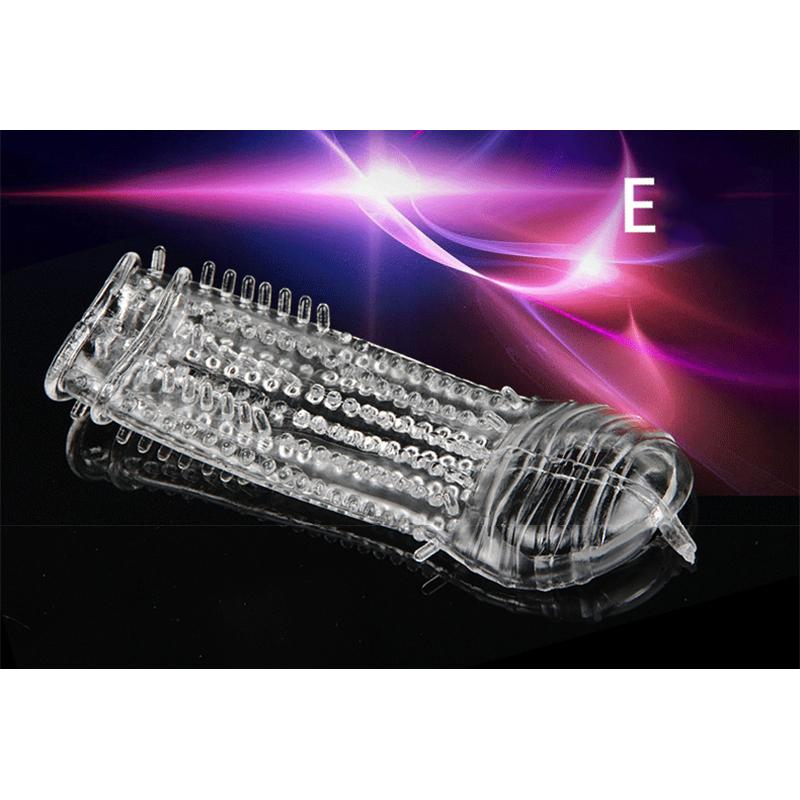 5Pcs Reusable Condoms Male Penis Extension Sleeves Sperm Lock Cock Ring Dildo Cover Adult Sex Toys For Men Delay Ejaculation