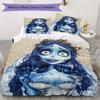 Leiche der Braut Muster Bettwäsche Steppdecke Set Steppdecke Bezug Kissenbezug Heimdekoration Geburtstagsgeschenk (1 * Bettbezug + 2 * Kissenbezug ohne Füllung)19