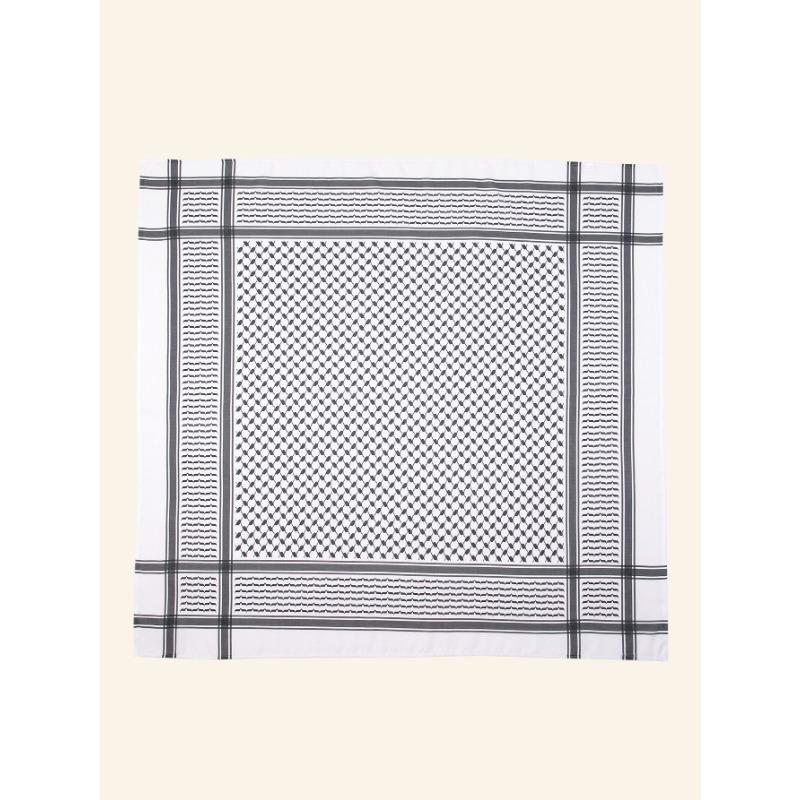 

Xiyin TEMU новый полиэстеровый арабский платок квадратный тактический платок уличный Арафатка мужской этнический платок 135