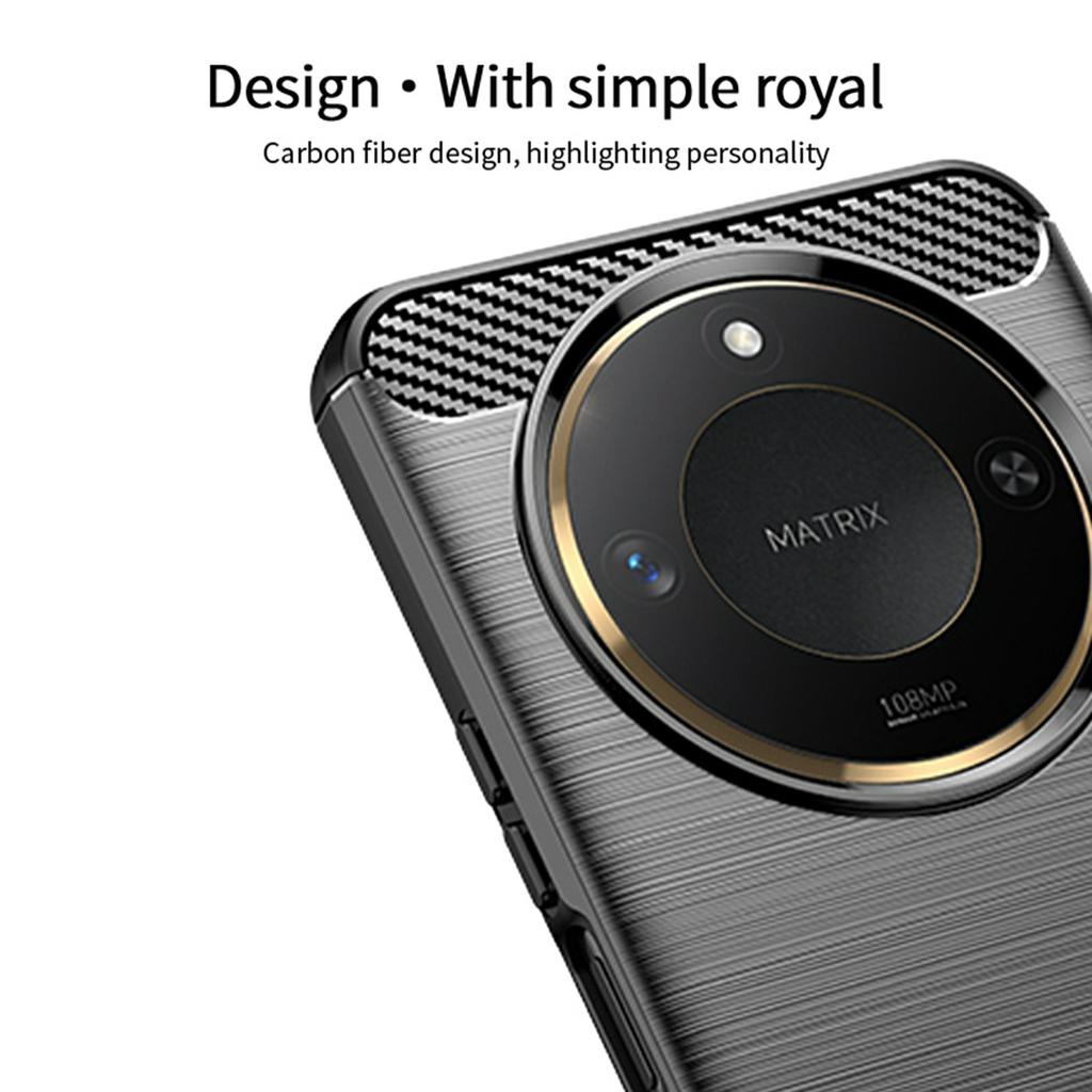 MOFI JK TPU Series-1 For Honor X60 5G Case Carbon Fiber Texture TPU Soft Phone Cover