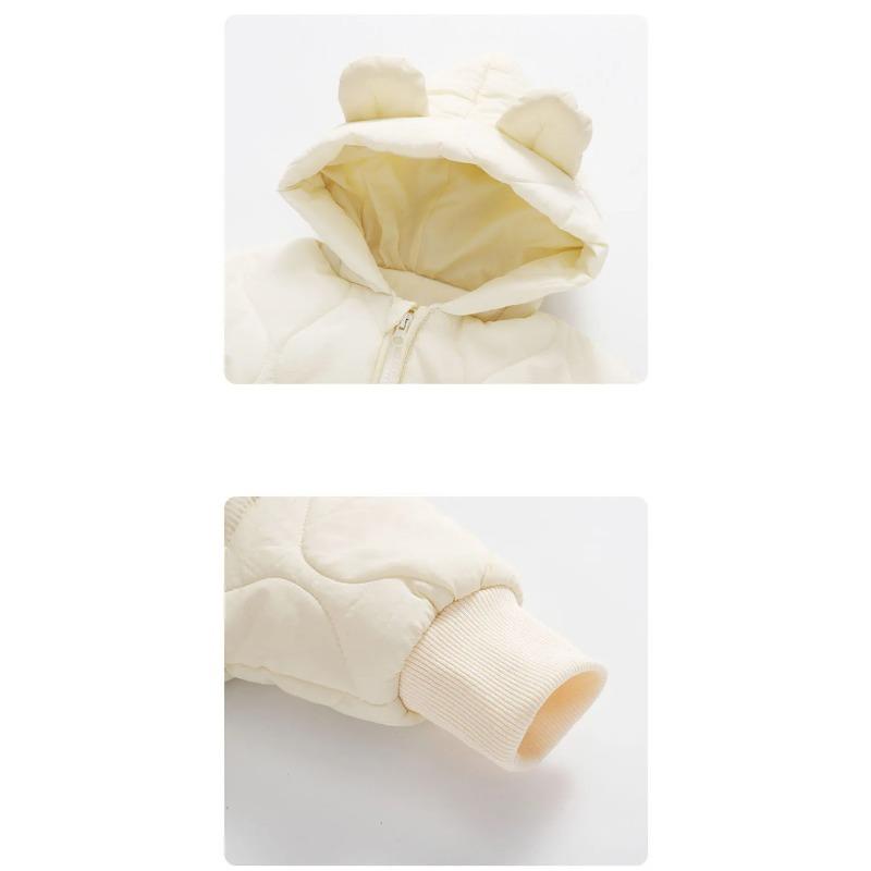 Winter Baby Outwear Clothing Fur Lining Warm Toddler Girl's Boy's Rompers Cartoon Bear Infant Jumpsuit