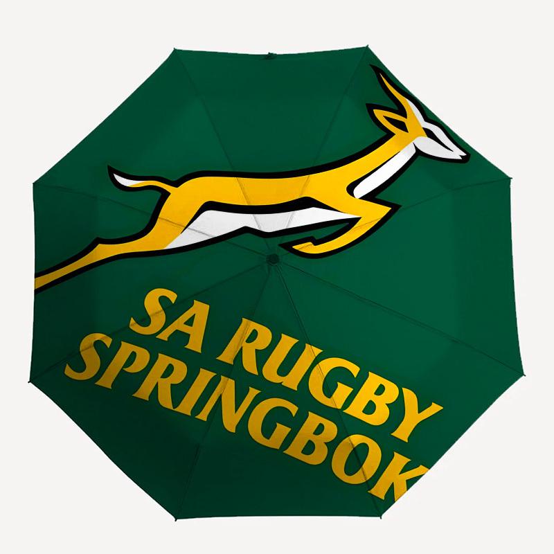 Rugby Springboks Automatic Opening and Closing, 8 Rib Structure Portable Umbrella, Suitable for Men and Women In All Seasons  Perfect Gift F