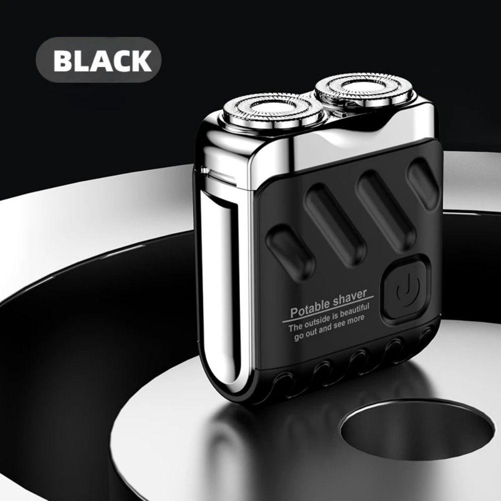 Magnetic Men's Electric Shaver Double Head Face Hair Remover Tool Pocket Size Beard Trimmer  Home