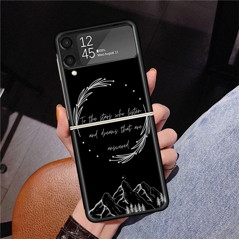 A Court of Mist Fury Sarah J Maas Phone Case For Samsung Z Flip 7 6 5 4 3 Galaxy ZFlip7 ZFlip6 ZFlip5 ZFlip4 ZFlip3 5G Print Cov