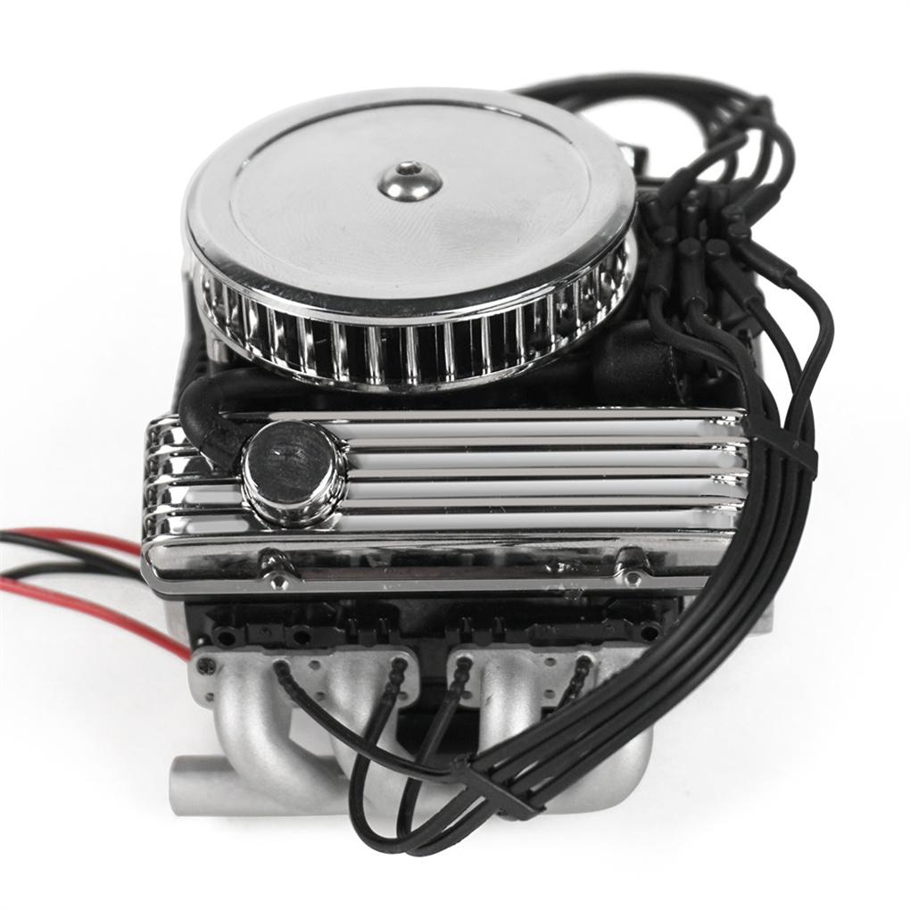 1/10  F82 V8  RC Crawler Car Cooling Fan -Simulate Engine Radiator for Axial SCX10 90046 TRX4 D90 Motor Cooling Parts