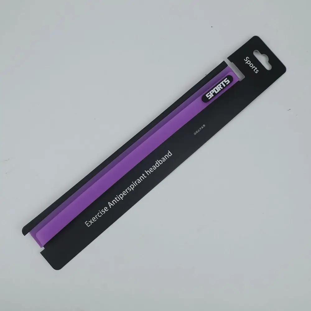 Antislip Zweetband Sport Hoofdband Hardlopen Basketbal Antizweet Band Elastische Zweetband Siliconen Zweetabsorberende Hoofdband paars