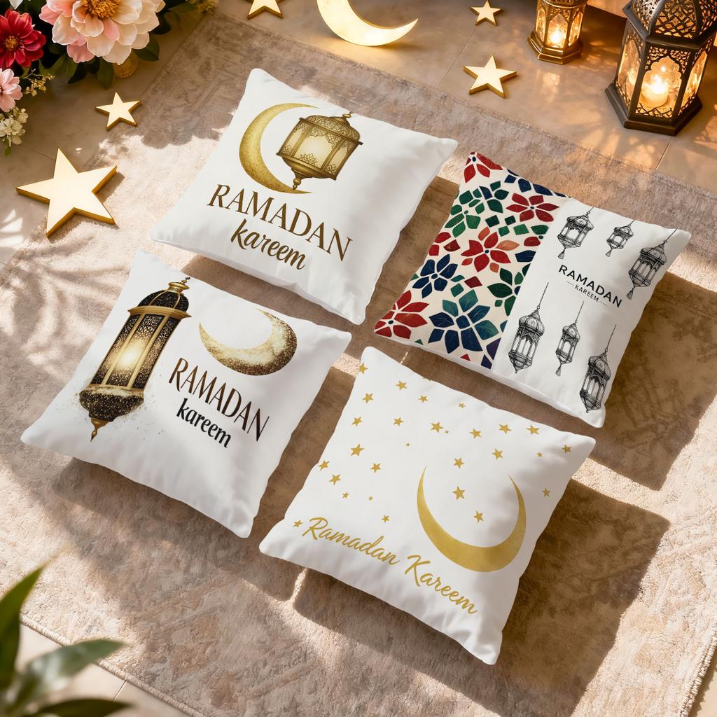 Ramadan Blessings Pillowcase Printed Polyester 40/45/50Cm Throw Pillowcover Decorative Sofa Cushion Pillowslip Home Decor