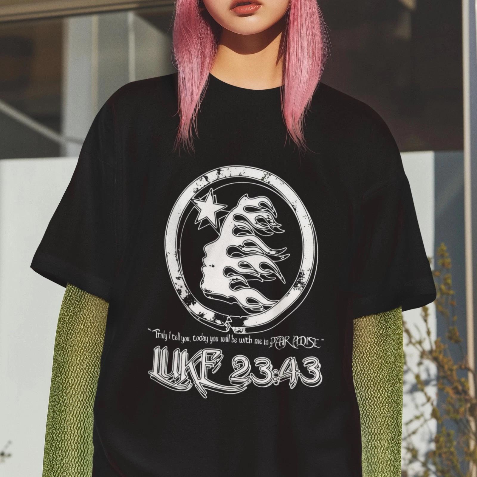Luke 23:43 T-Shirt Bible Verse Christian Faith Graphic Tee Jesus Paradise Shirt XXL