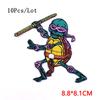 10Pcs/Lot Punk Animal Patch Embroidered Patches For Clothing Embroidery Patch Iron On Patches On Clothes DIY Hook Loop Stickers