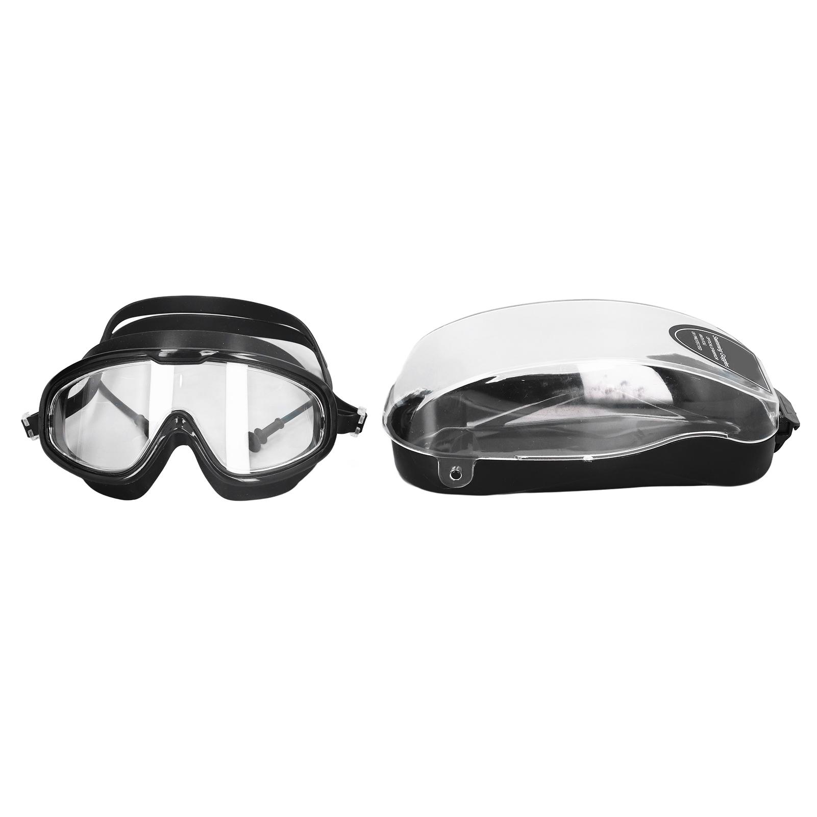 

Очки для плавания водонепроницаемые анти-туманные удобные очки для плавания с высоким разрешением для мужчин черные