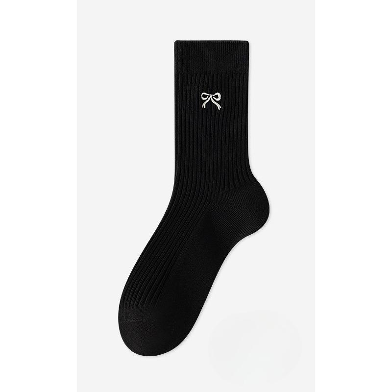 Women's Autumn Antibacterial and Deodorizing Socks, Pure Cotton Mid-calf Socks, Breathable and Sweat-absorbing Versatile Socks