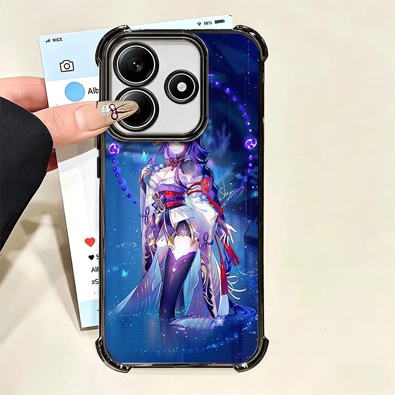 Genshin Impact Raiden Shogun Plating Phone Case For Xiaomi Poco X5 X6 X7 X8 Pro Max F8 Ultra F7 M8 M7 M5S Redmi 15C 15 14C 13C 1
