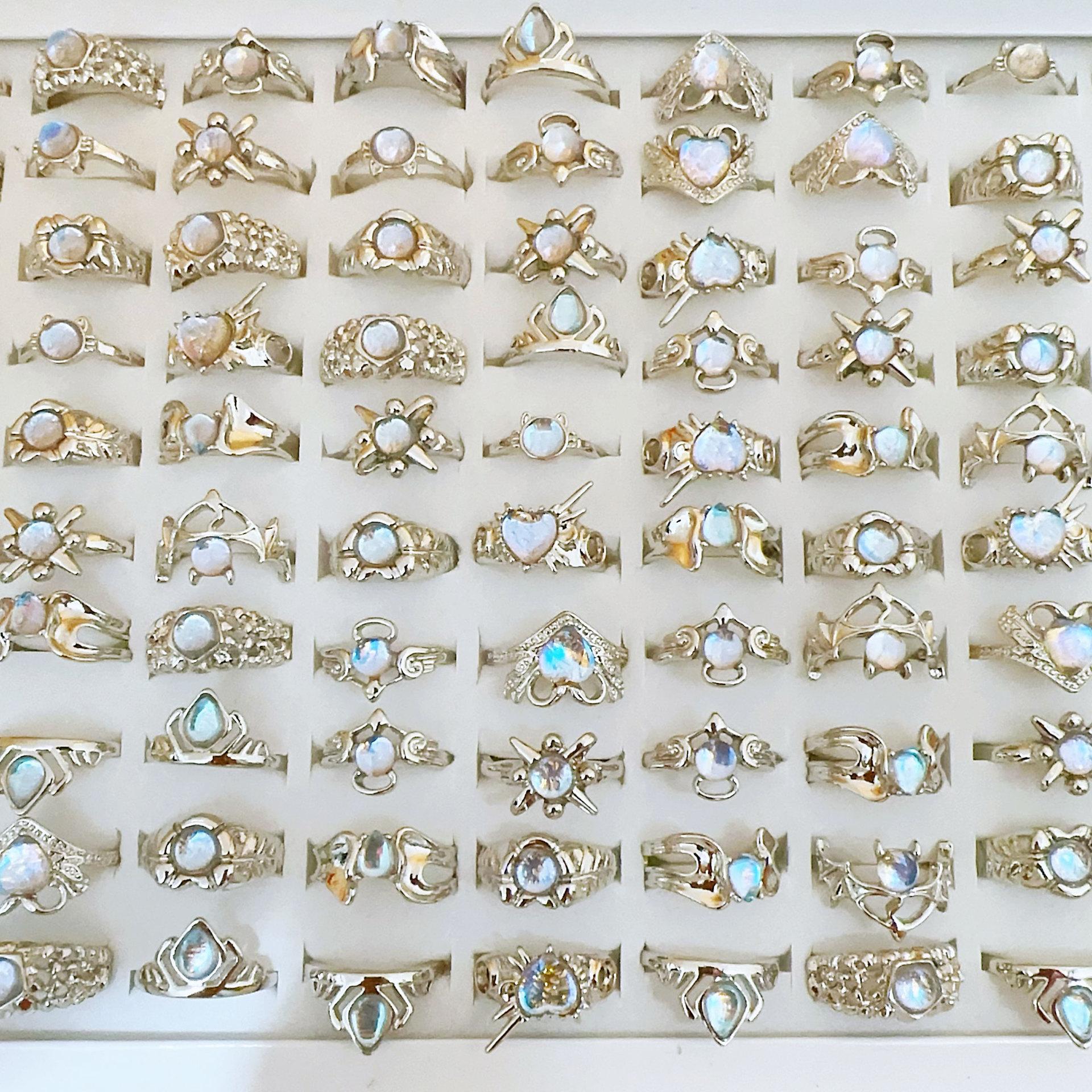 

10 шт. смешанных колец, женские хрустальные кольца, ювелирные изделия