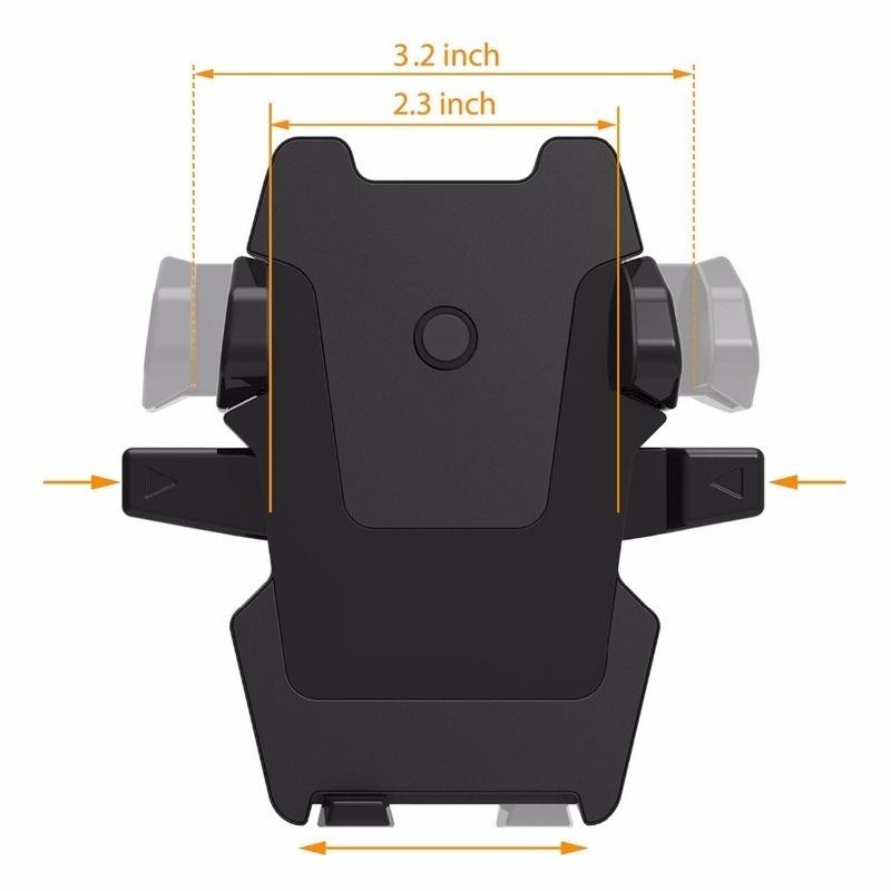 Car Holder Smart Phone Navigation Suction 360 Rotate Adjustable 3-6.5 Inch Bracket 1pc