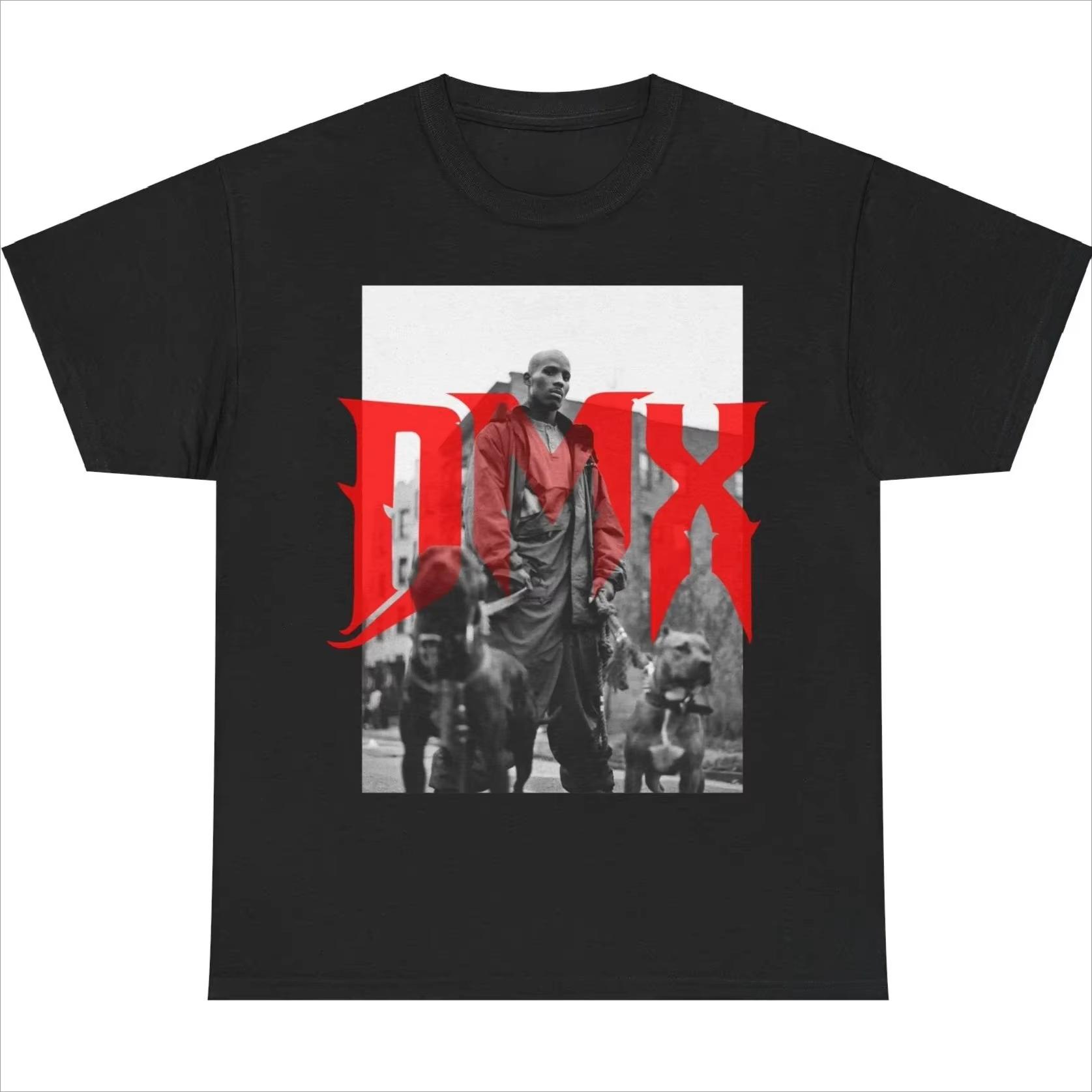 

rapper DMX mens cotton shirt 2026 Summer New oversized album graphics shirts Womens Y2k Hip Hop Short Sleeve Tshirt fan gifts M