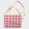 SIO Reversible Shoulder Bag _ Pink Check & Ivory