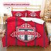 Toronto Football Club Pattern Bedding Quilt Set  Home Decoration  Gift (1 * duvet cover + 2 * pillowcase  without core)