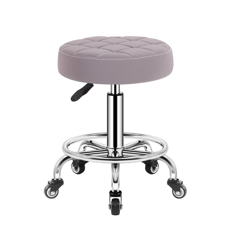 Hairdressing Rotating Salon Stool - Large Barber & Beauty Chair with Rollers