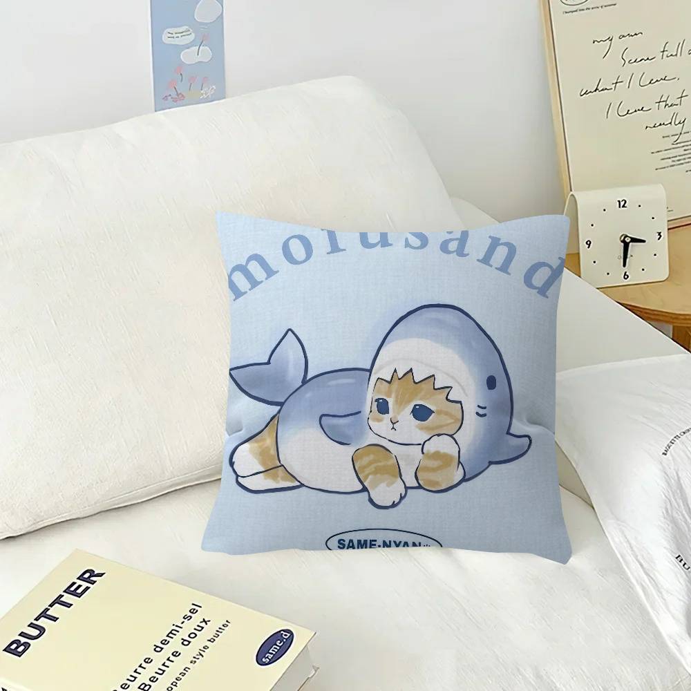 Mofusand Cute Cat Cartoon   Cushion Cover Pillowcase Upholstery Sofa Throw Pillow Home Decor Pillowcas