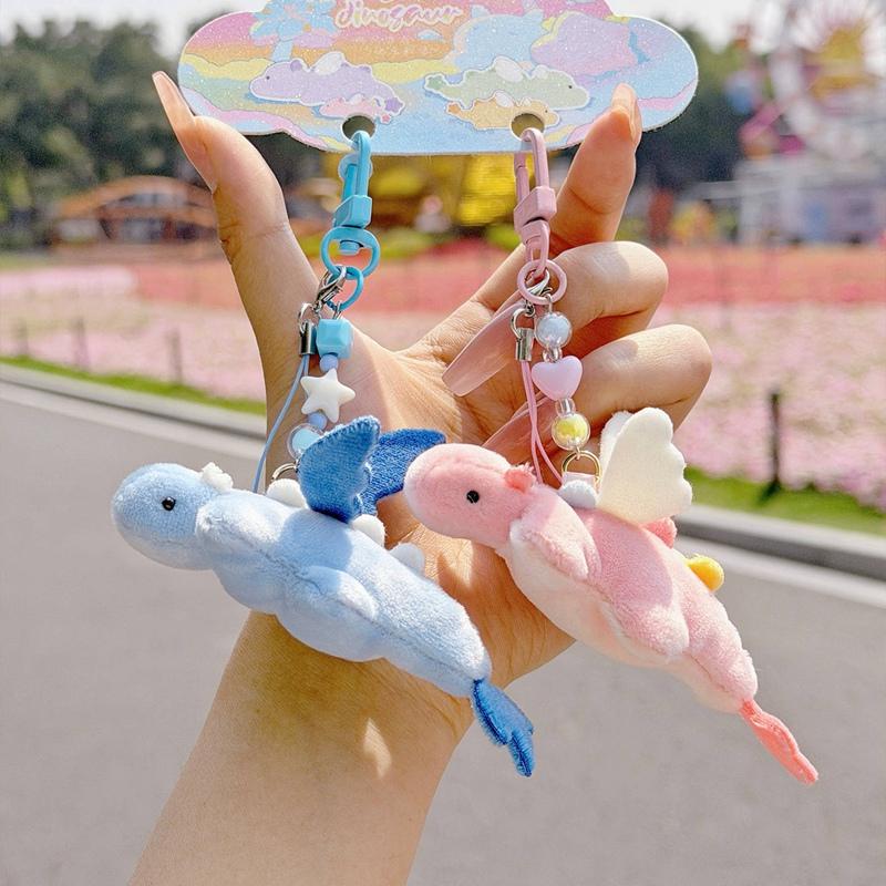 A Pair of Sky Dream Dragon/Flying Dragon Plush Hanging Toys Multicolor Dinosaur Soft Stuffed Dolls Decorative Gift