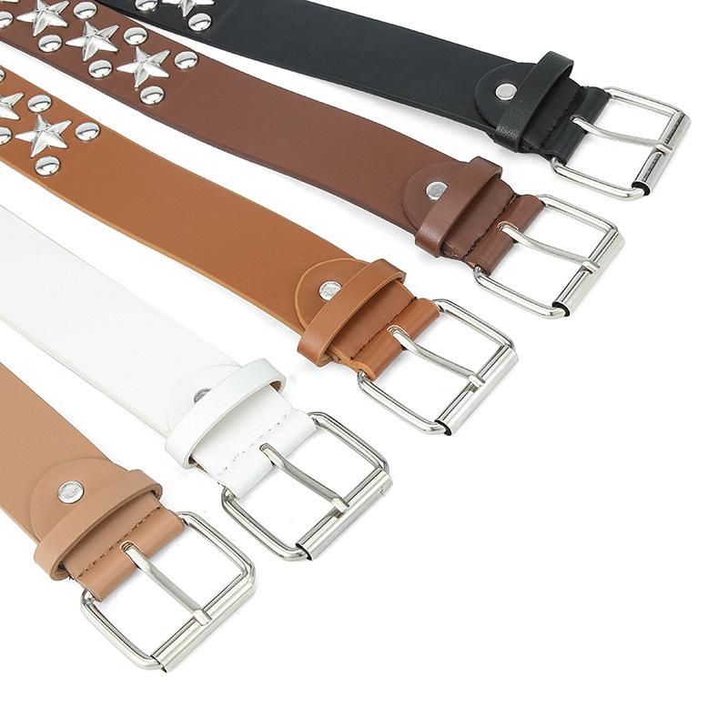 Punk Ladies Pin Buckle Belt, Student Pu Belt