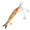 Spotted Yellow Fish Keychain ABS Articulated Fish Keychain Cute Fishing Bait Keychain  For Bag