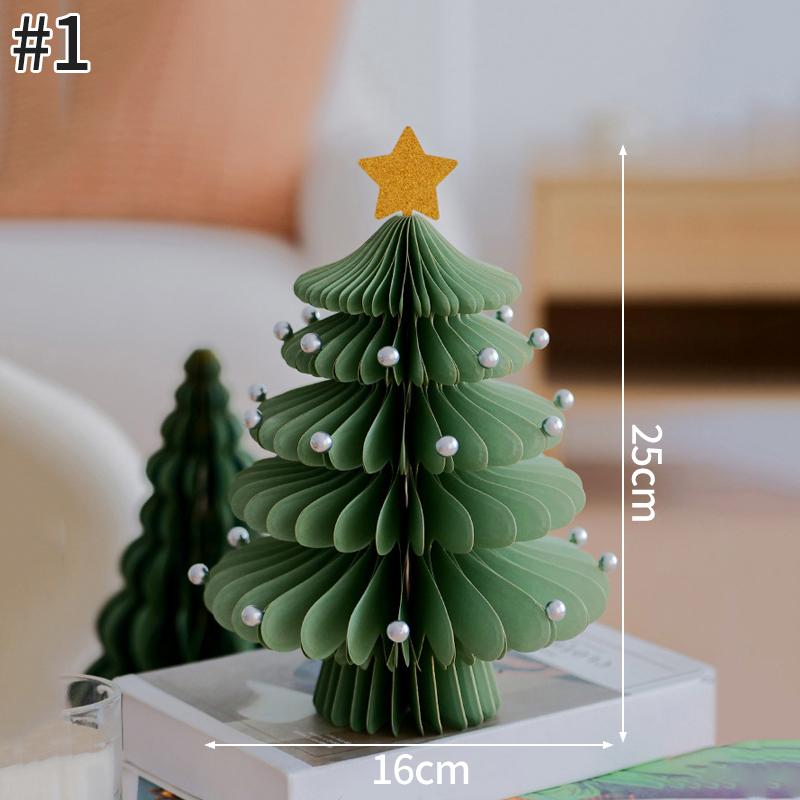 Paper Honeycomb Christmas Tree Merry Christmas Decoration Ornament New Year 2026 Party Favors Navidad Supplies Xmas Tree