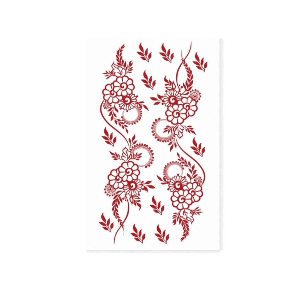 Mehndi Designs Sofort-Abziehbilder Blume Hand-Tattoo Henna-Tattoo Aufkleber Musikfestival