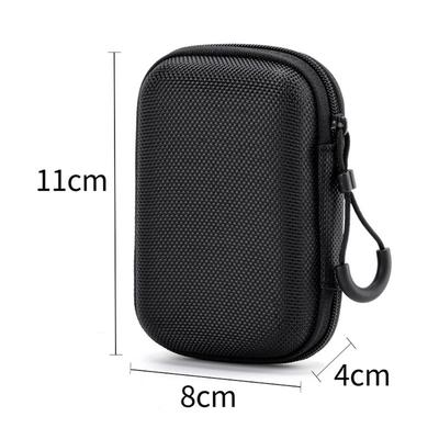 New Hard Shell EVA Storage Box Black Mini Pouch Carrying Bag Portable Zipper Earphone Case Charging Cable