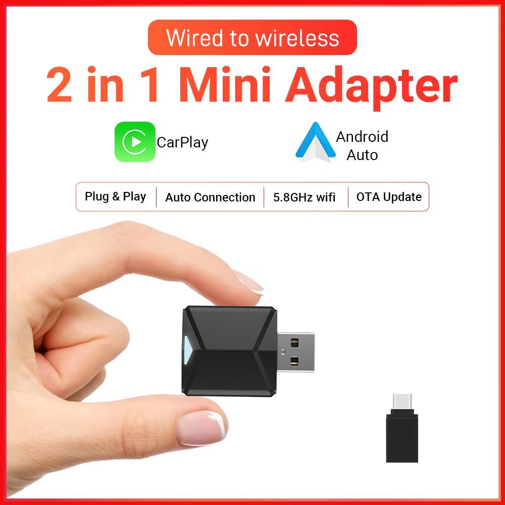 

XUDA 2025 НОВЫЙ Беспроводной адаптер CarPlay Android Auto Беспроводной Смарт Мини-бокс Plug and Play WiFi Быстрое подключение Универсальный для Nissan