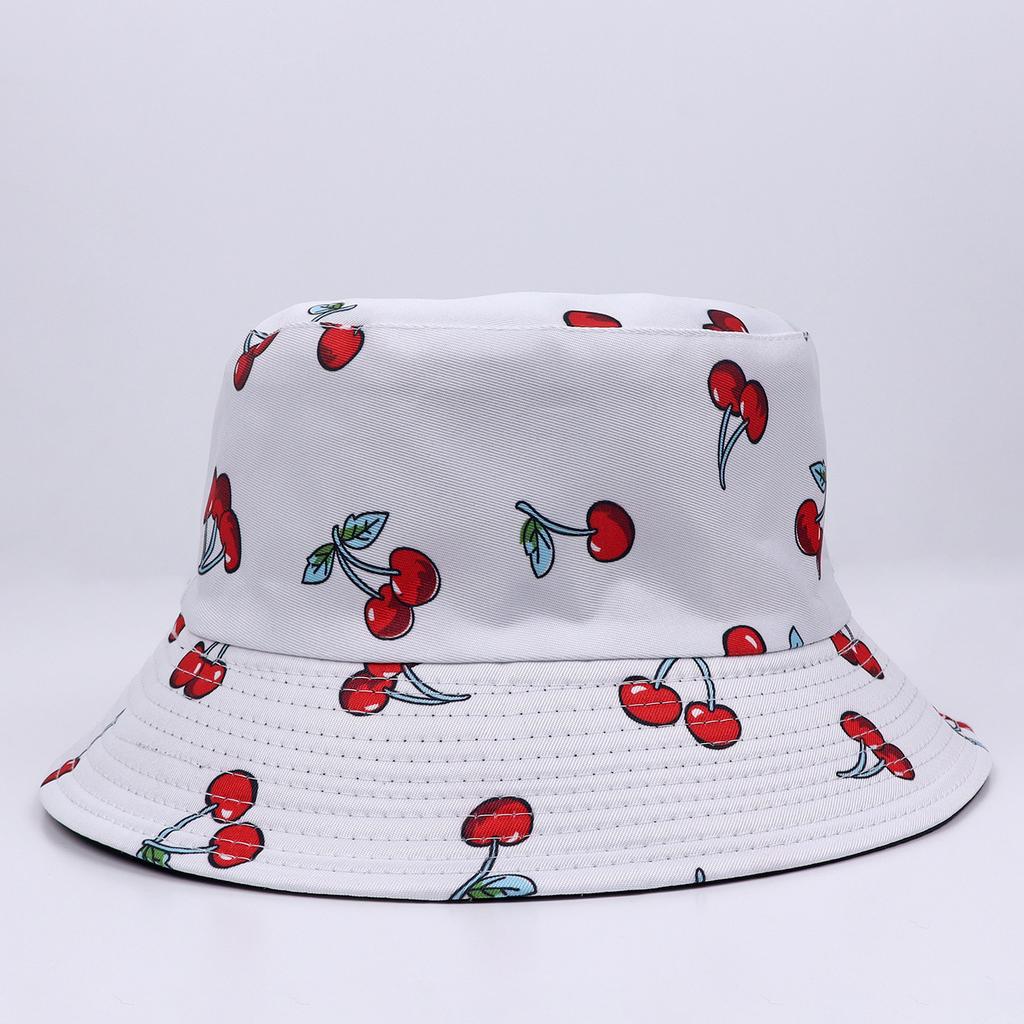 New European and American fashion retro pattern printed bucket hat women's outdoor travel sun hat double-sided can wear pot hat men