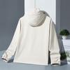 Men's Waterproof Hooded Windbreaker with Fleece Inner Layer - Plus Size, Softshell Jacket for Spring, Autumn, and Winter.