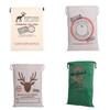 Festive Canvas Gift Bag With Reinforced Drawstring For Holiday Gift Wrap