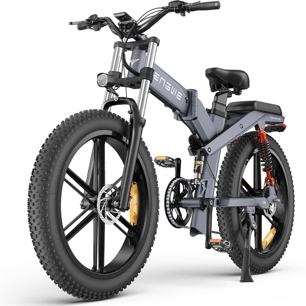ENGWE X26 Electric Bicycle 1000W Powerful Motor 48V29.2Ah Dual Battery Electric Bicycle 26*4.0 Inch Fat Tire Snow Foldable E-Bike