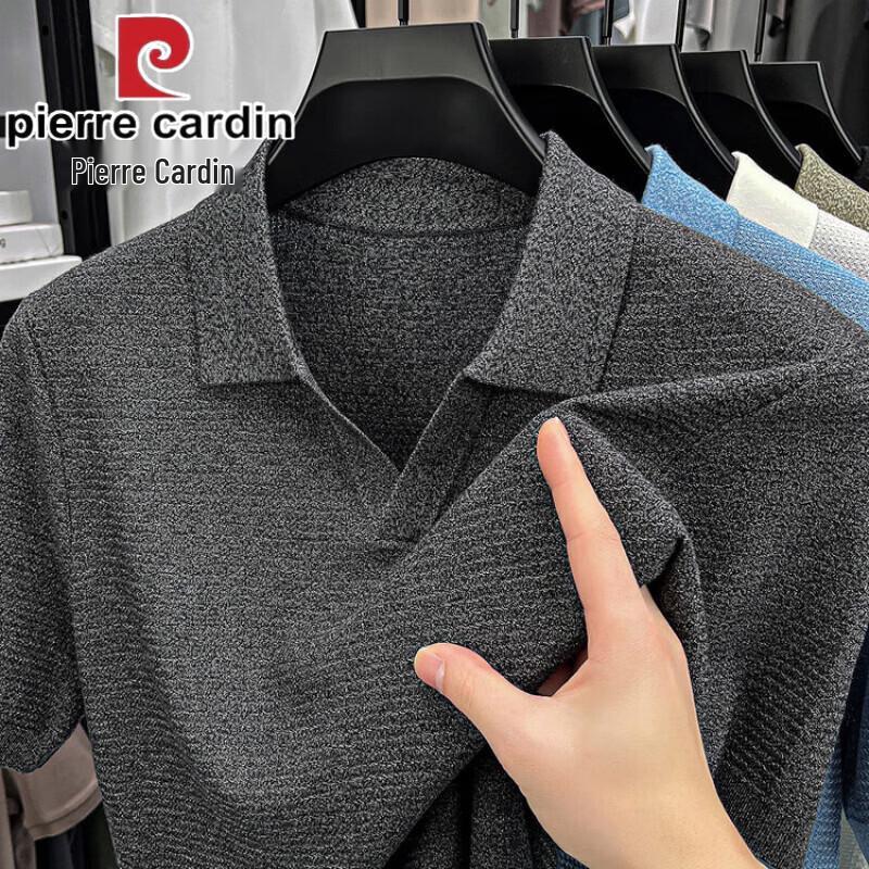 

Pierre Cardin Men s Seagull Collar Short Sleeve Polo Shirt L