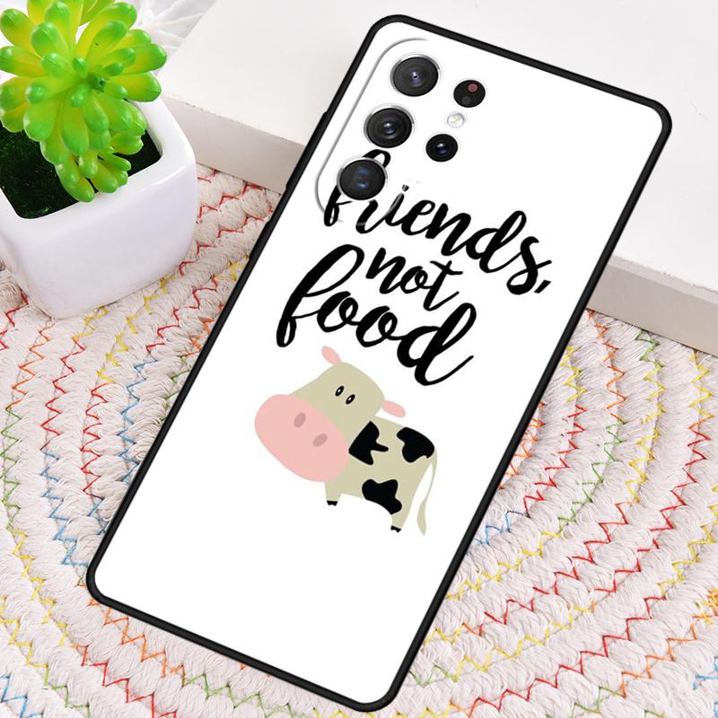 Vegan Friends Not Food TPU Phone Case For Samsung Galaxy note 10 pro S26 S25 S24 S23 S22 Ultra Plus S21 FE S20 Shockproof Cover