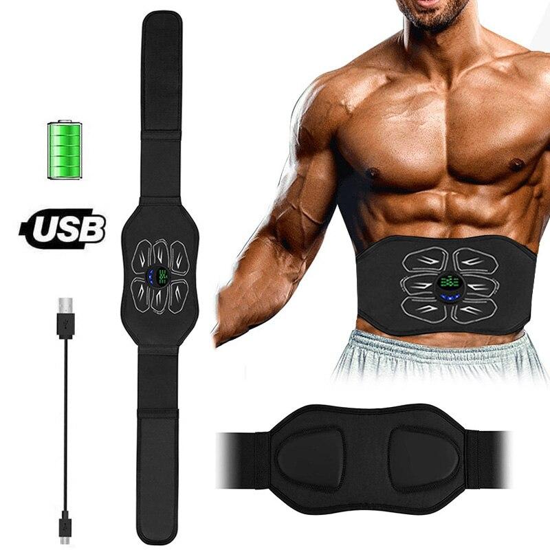 Portable ABS Muscle Stimulator Toner Abdominal Trainer Belt Body Ab Slimming Machine Abdomen Home Fitness Workout Equipment