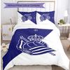 Real Sociedad FC Printed 3PCS Bedding Set Breathable Duvet Cover with Pillowcases Decorative Bed Linen for Bedroom Home