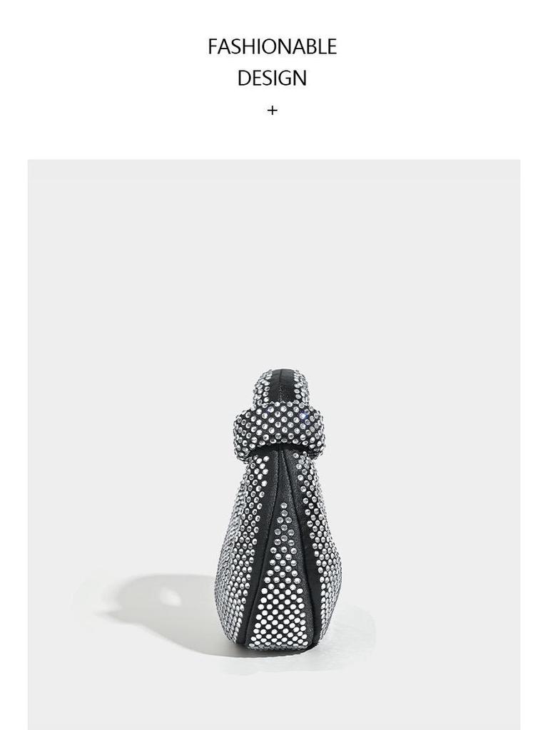 Nische 2024 Volldiamant Knödel Handtasche für Damen: Vielseitige Strass-Socialite-Abendtasche