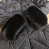 Real Fox Fur Cuffs Arm Warmer Winter Plush Windproof Women Wrist Cuff Sleeves Gloves Pompom Bracelet Wristband Sleeves Accessory