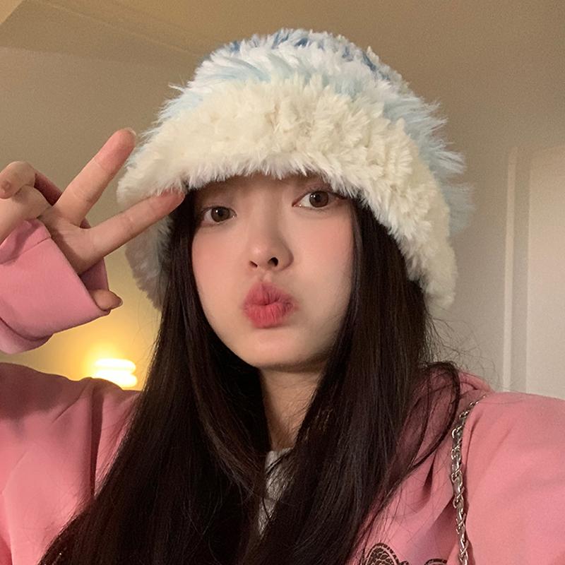 Autumn And Winter Plush Thick Cold-Proof Wool Hat Warm Ear Protection Knitted Hat For Women