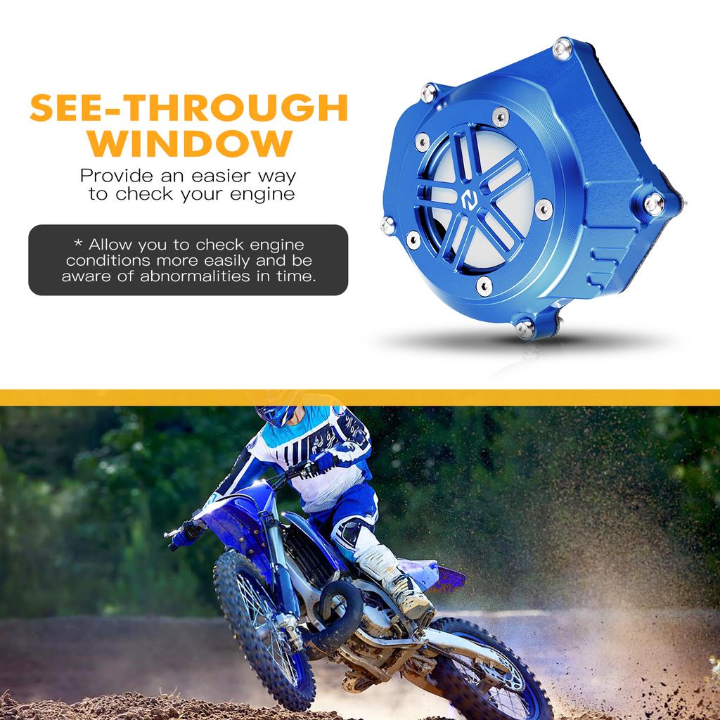 NICECNC For Yamaha YZ250 YZ 250 1999-2024 YZ250X YZ 250X 2016-2023 2022 Transparent Stator Magneto Cover Guard Motor Protector